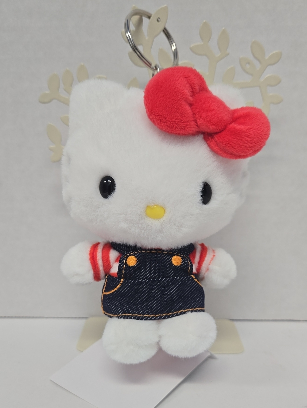 Sanrio 2025 Hello Kitty Plush Keychain/Bag Charm In Denim Outfit 6" NWT